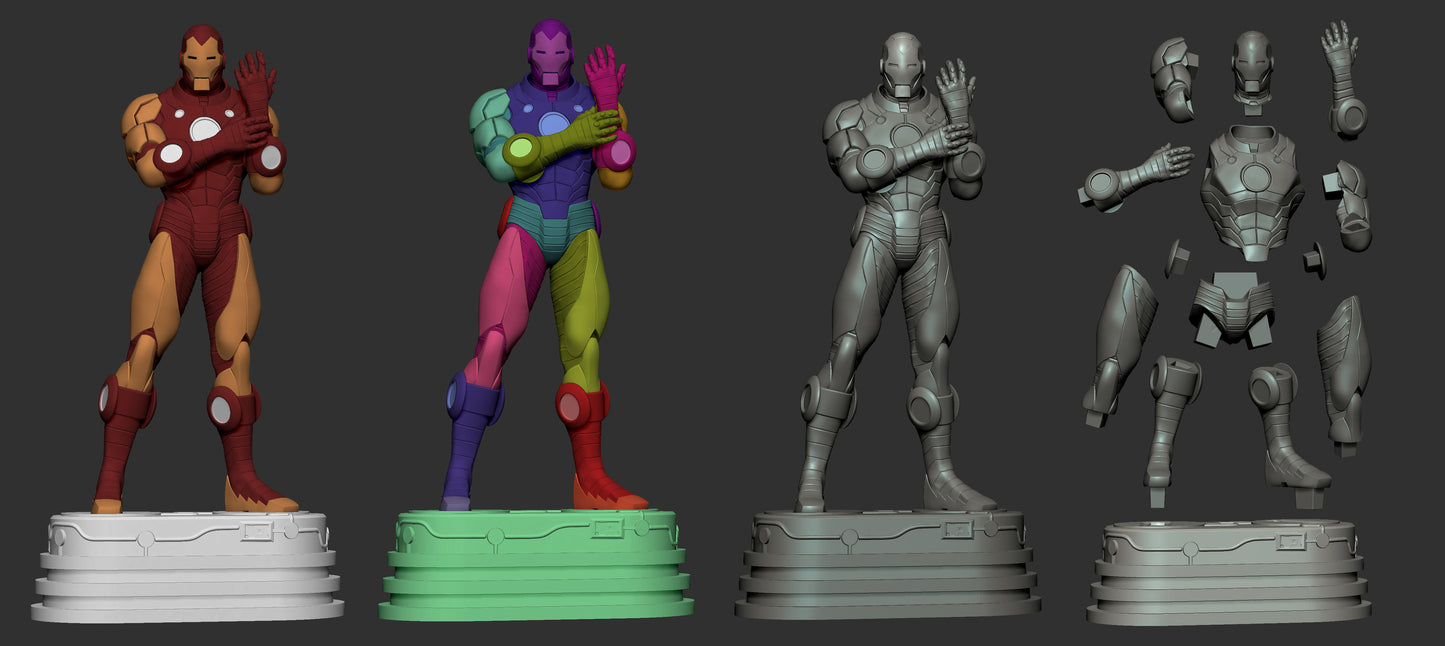 Iron Man Hand Painted Collectible Figure | 1–6 Scale Handmade Art Statue