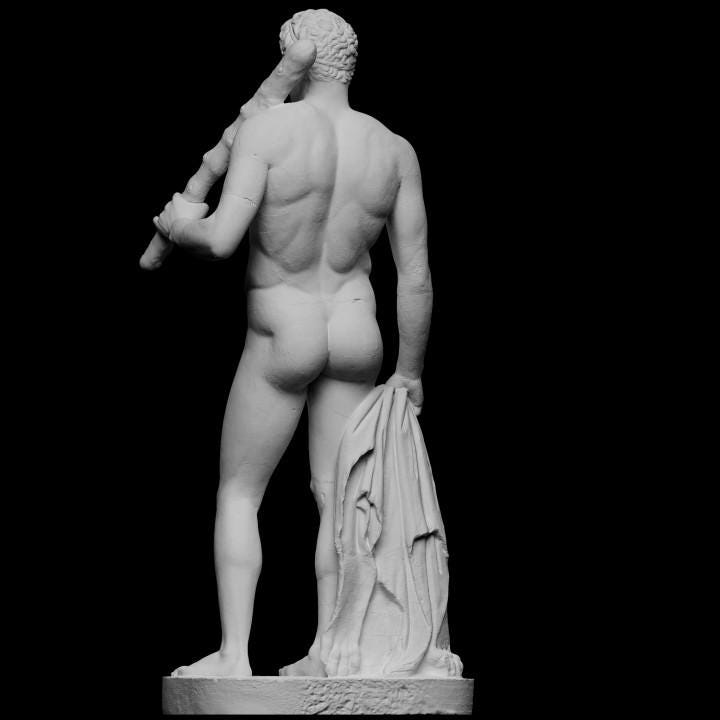 The Lansdowne Hercules – 12K Premium Resin Sculpture Inspired by the Roman Copy of the Greek Hero Heracles in Classical Art