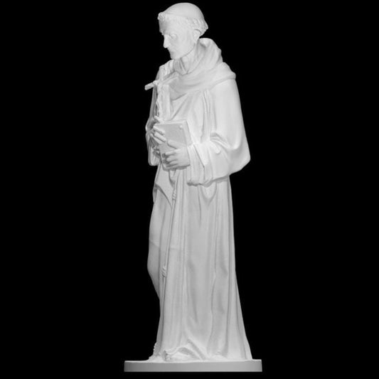 St. Francis of Assisi Sculpture: 12K Resin Christian Art