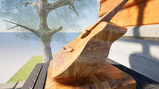Guitar Birdhouse STL File: 3D Printer Digital Download