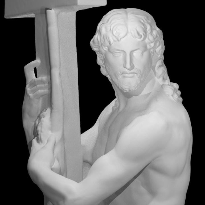 Risen Christ Sculpture: 12K Resin Michelangelo Renaissance Art