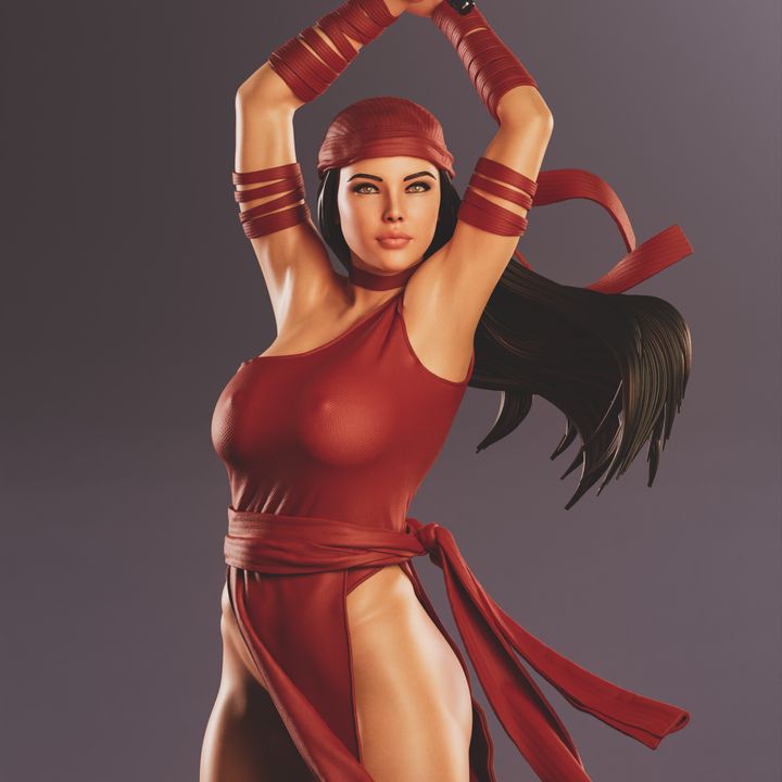 Elektra 1/6 Scale Hand Painted Resin Statue | Premium Collectible Figure
