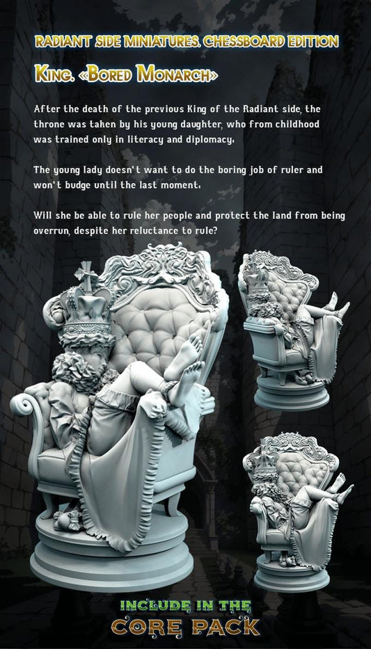 12K Resin Chess Pieces: Unpainted DIY Set