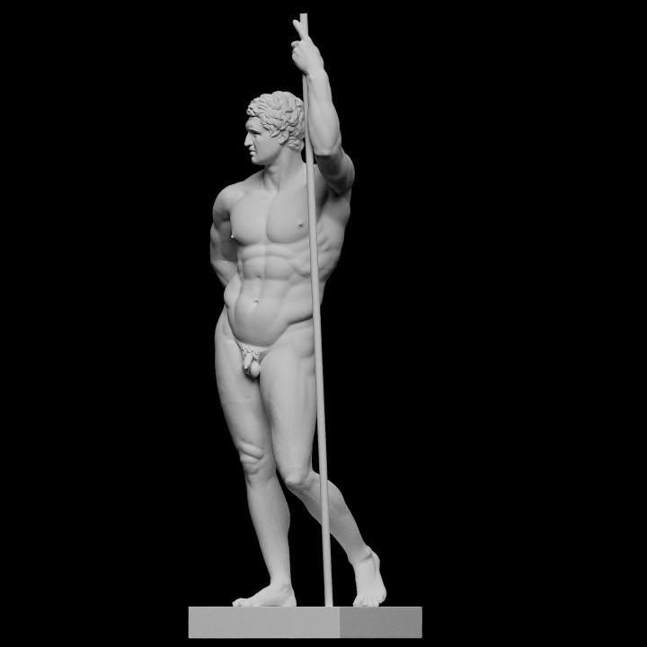 Pergamene Prince Sculpture: 12K Resin Hellenistic Royal Portrait