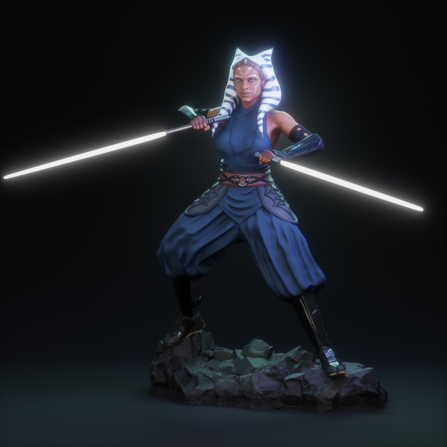 Ahsoka Tano 1/6 Scale Figure | 12K Ultra Detail Resin Print | Hand-Painted Star Wars Collectible | OTTO FiGURE