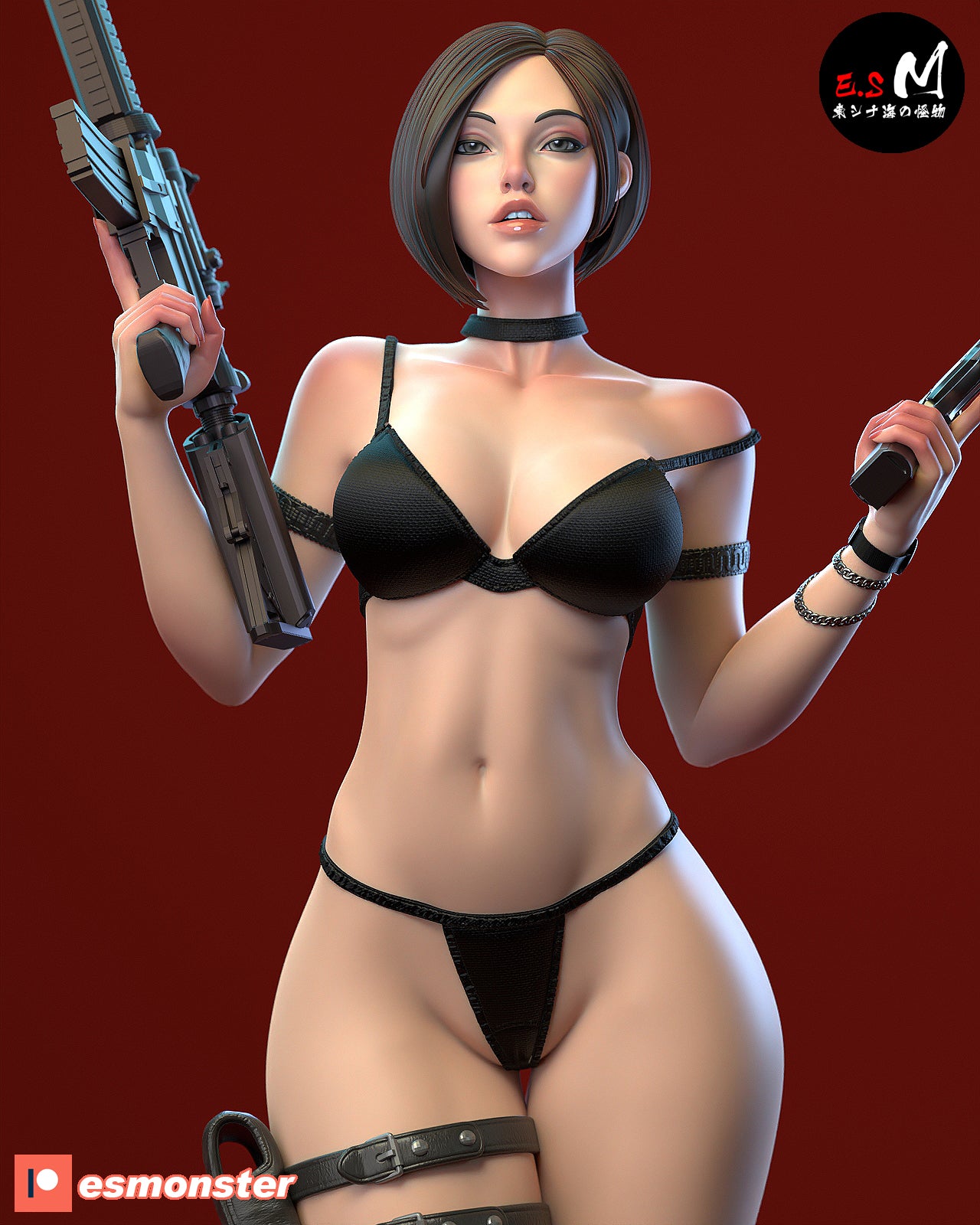 20cm Ada Wong Figure – 12K Resin Handmade & Hand-Painted Collectible Statue