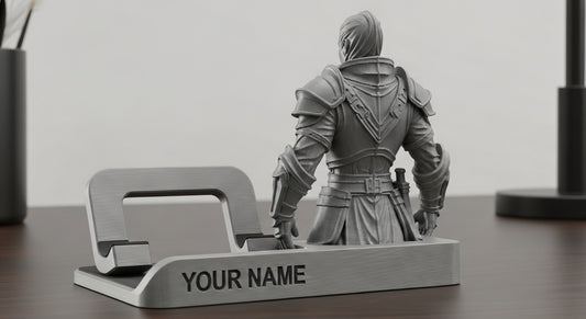 Personalized Phone Holder with Your Figure – Personalized 3D Printed Character Stand – Personalized Fantasy Figure