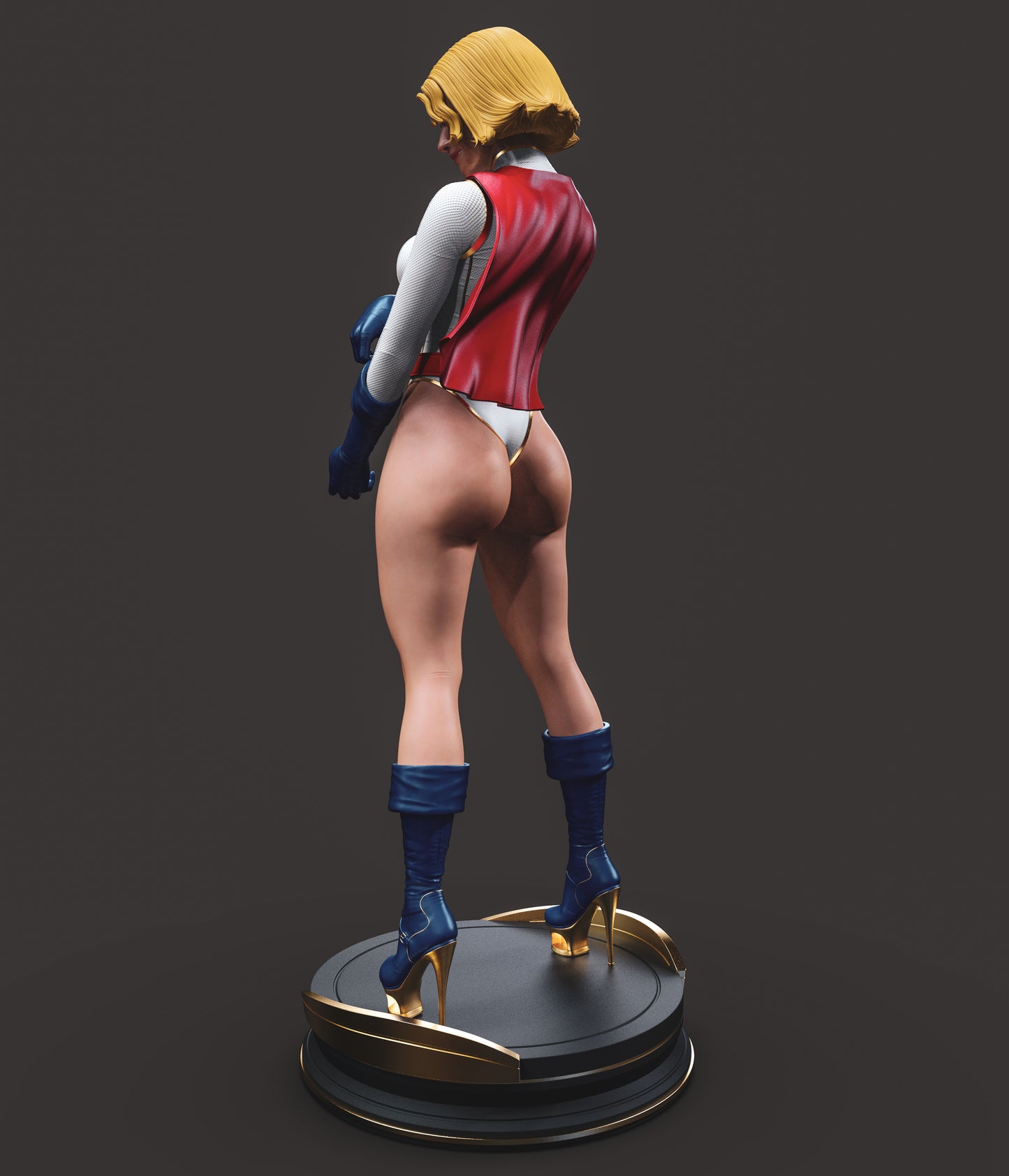 Power Girl 12K Resin Figure | Hand-Painted & Unpainted Options