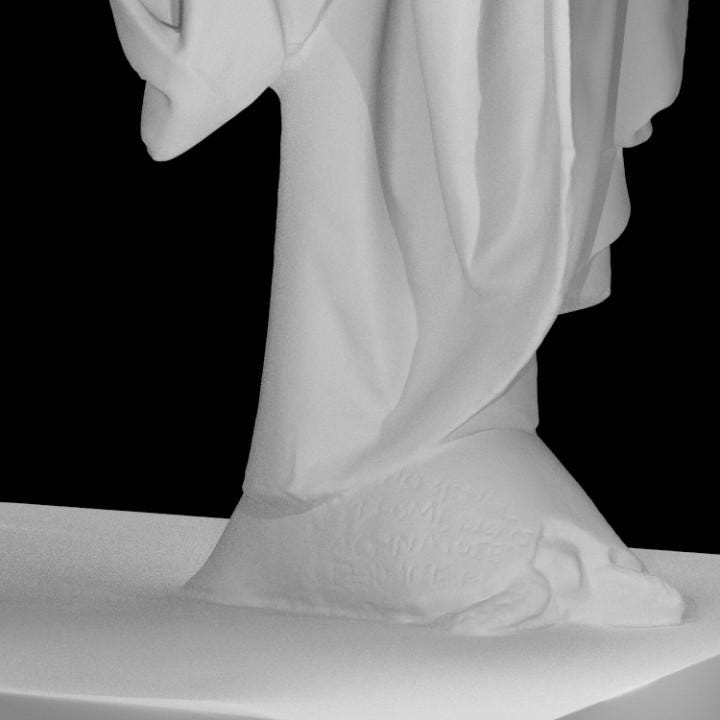 Marcellus as Hermes Logios – 12K Premium Resin Sculpture Inspired by Ancient Roman Portraits Combining Imperial and Divine Imagery