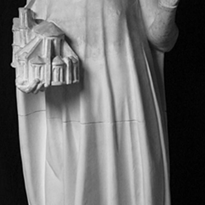 Empress Cunigunde of Luxembourg with Church Model – 12K Premium Resin Historical Statue