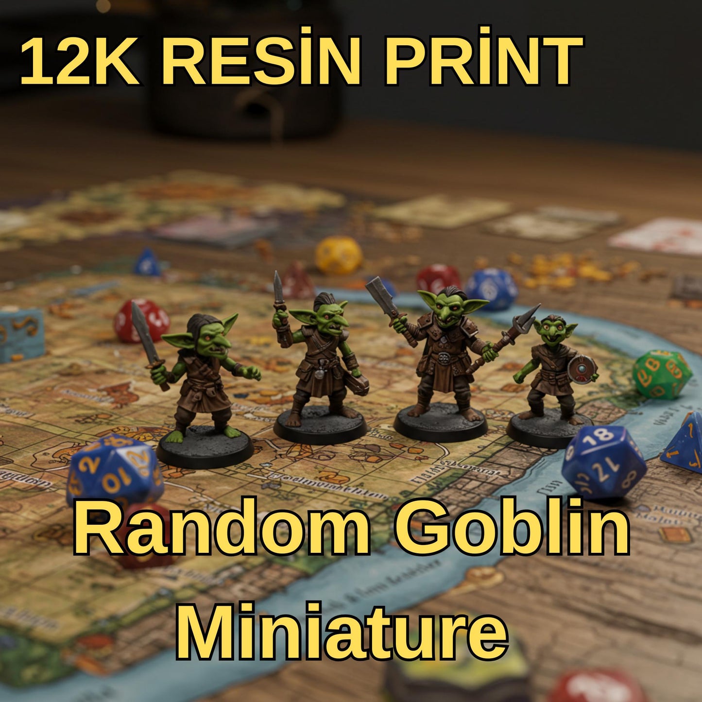 Random Goblin Miniature Bundle: 12K Resin Print, RPG Miniatures (Unpainted)