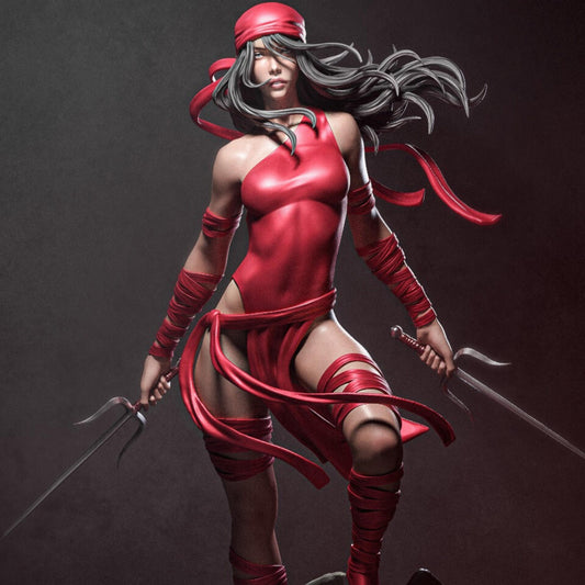 Scarlet Blade Assassin | 12K Resin Print | Femme Fatale Fantasy Figure | Unassembled / Painted GK Kit