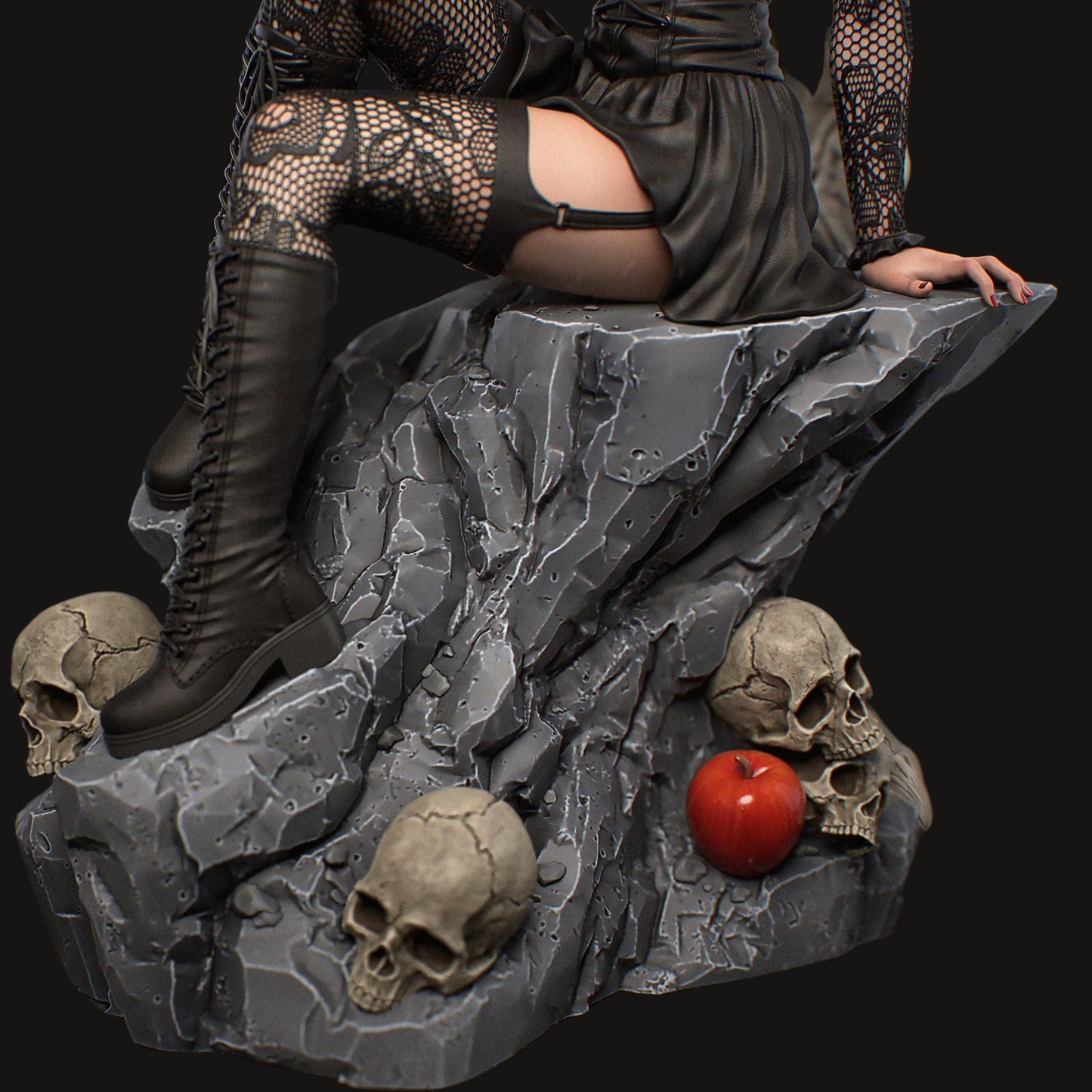 Dark Femme Resin Figure – 12K High Detail – Unpainted / Painted – Fantasy Collectible Kit