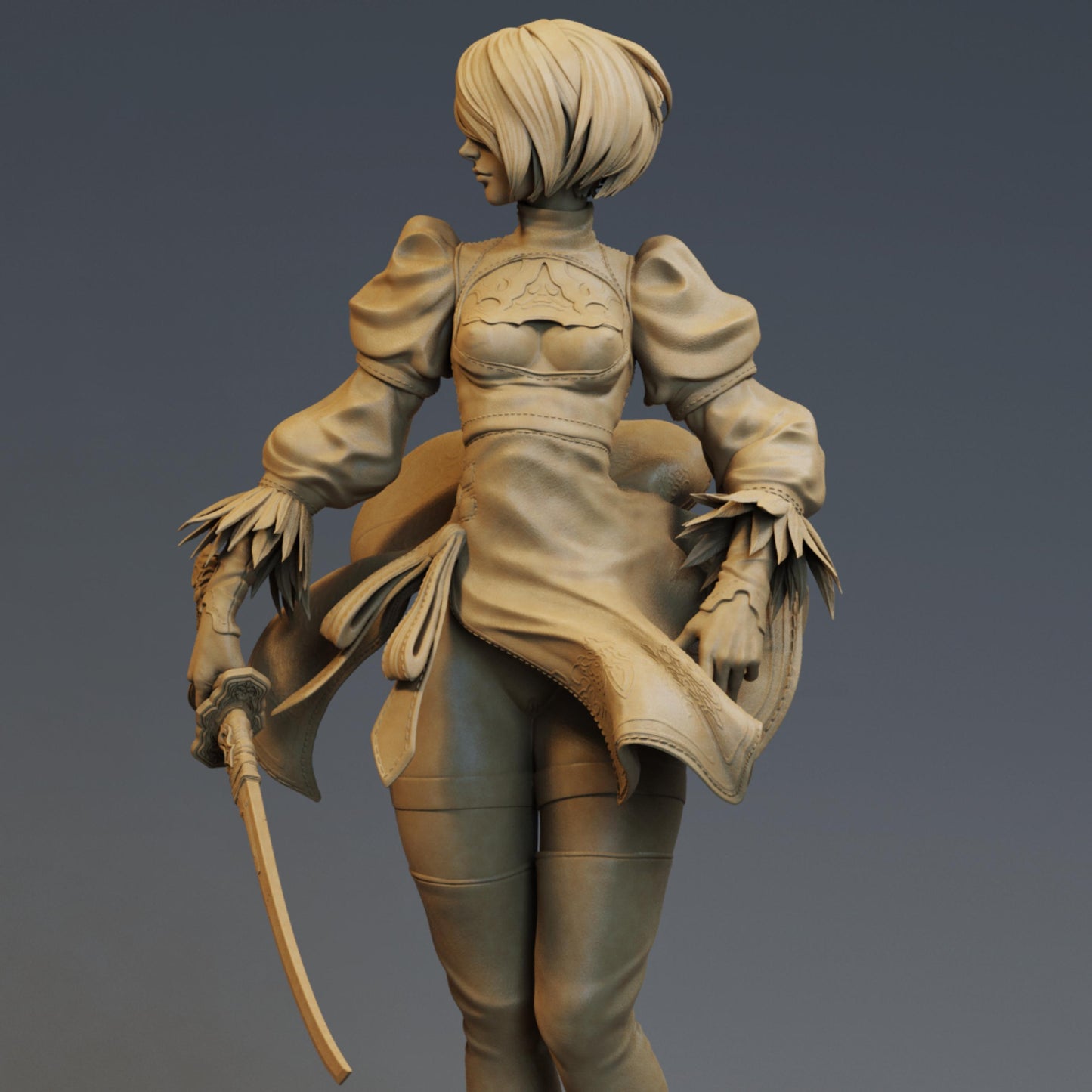 Cyber Sexy NSFW Femme Figure – 12K Resin 3D Printed Figure | CA3D Fan Art | Unassembled GK Kit