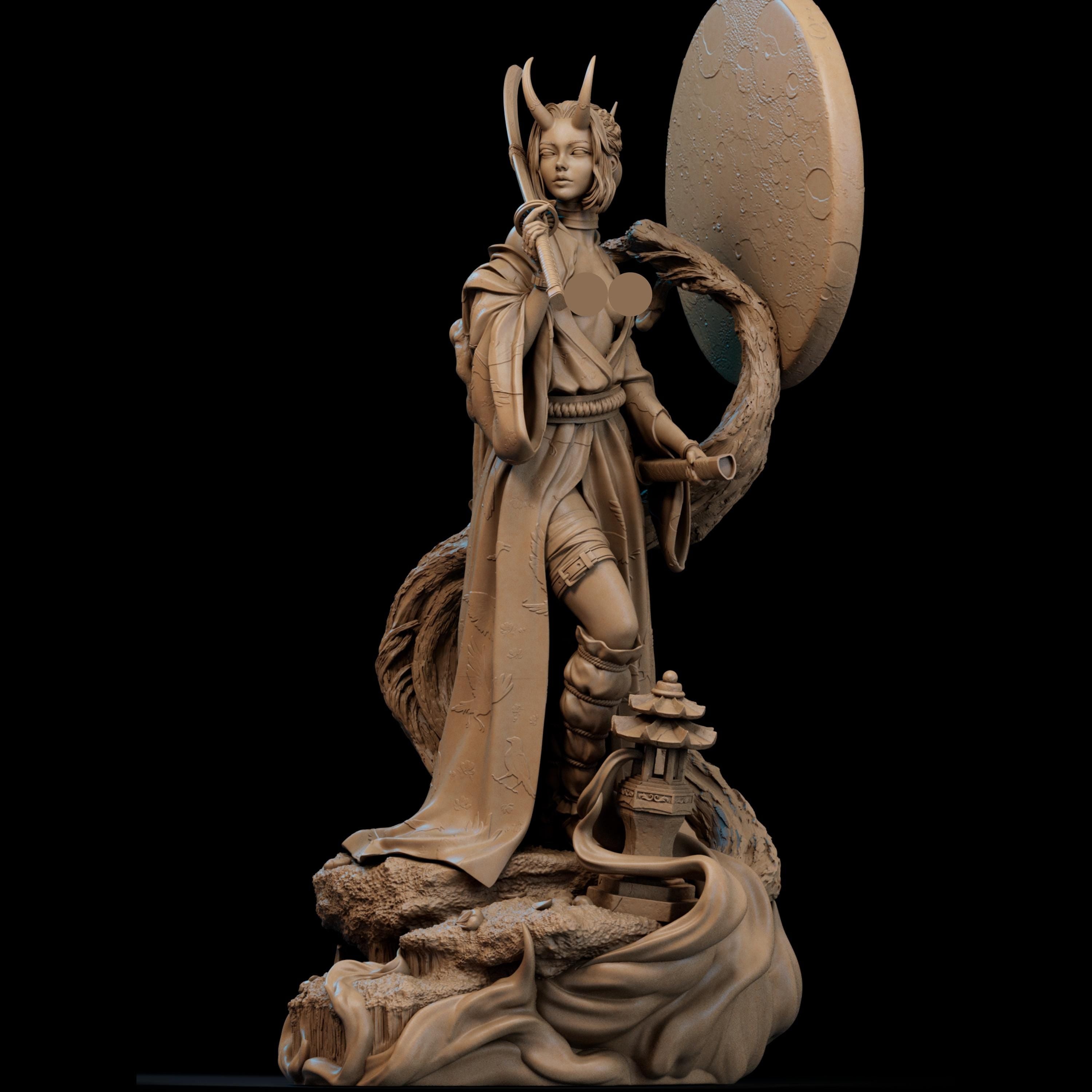 Crimson Sexy Femme Fatale Resin Figure – 12K High Detail – Unassembled / Painted GK Kit