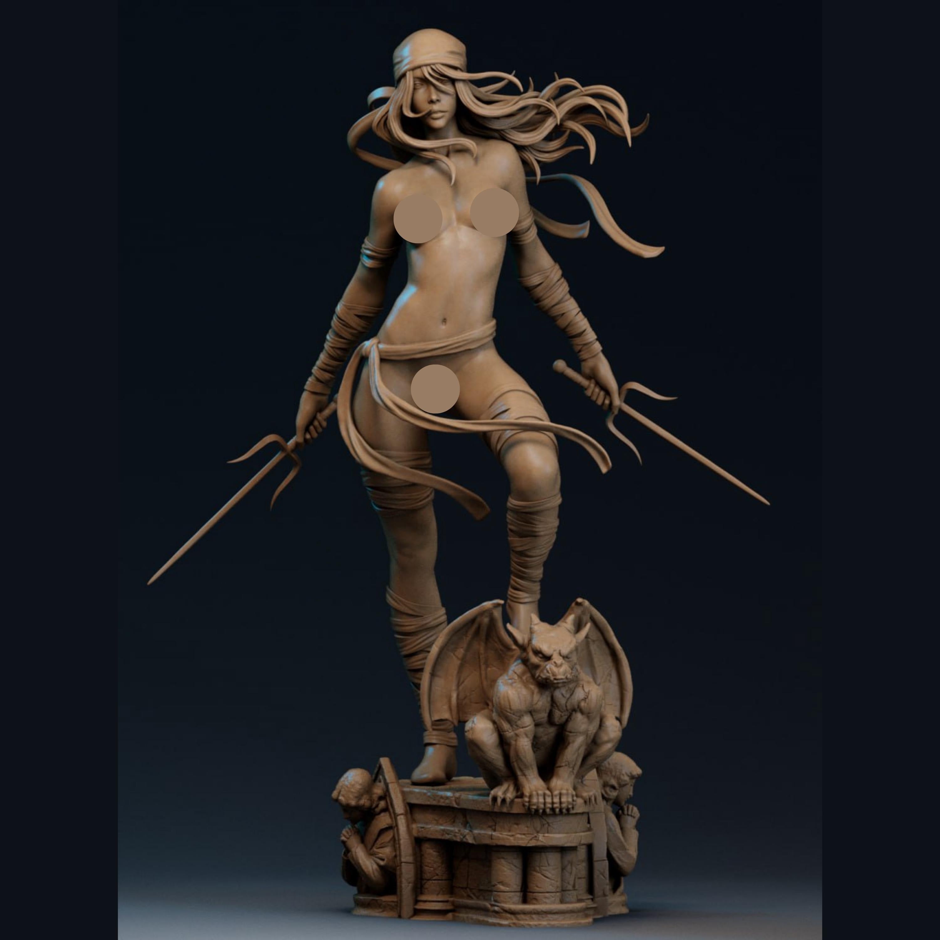 Scarlet Ninja Femme Resin Figure – 12K High Detail – Unassembled / Painted GK Kit