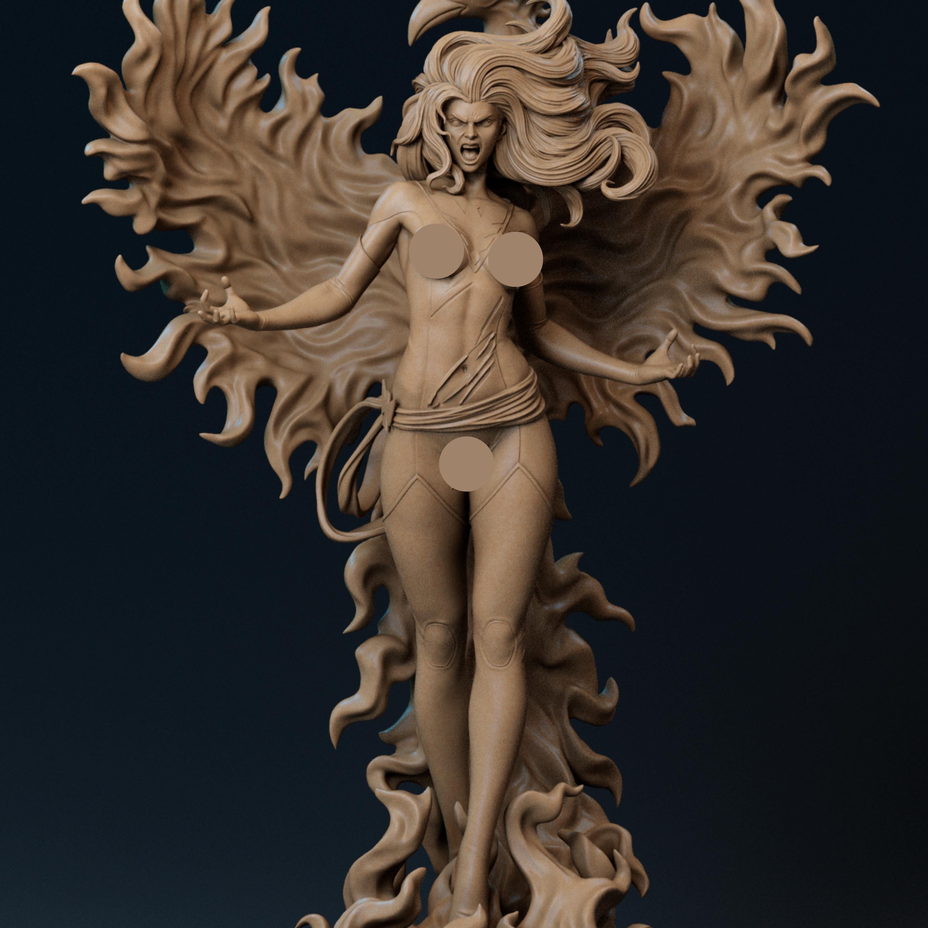 Eternal Flame Femme Resin Figure – 12K High Detail – Unassembled / Painted GK Kit