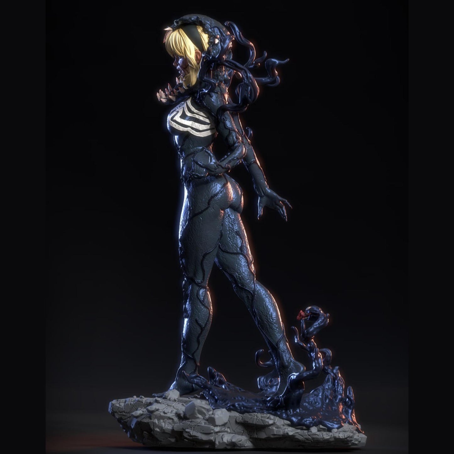 Symbiote Warrior Resin Figure – 12K High Detail – Unpainted / Painted – Fantasy Collectible Kit