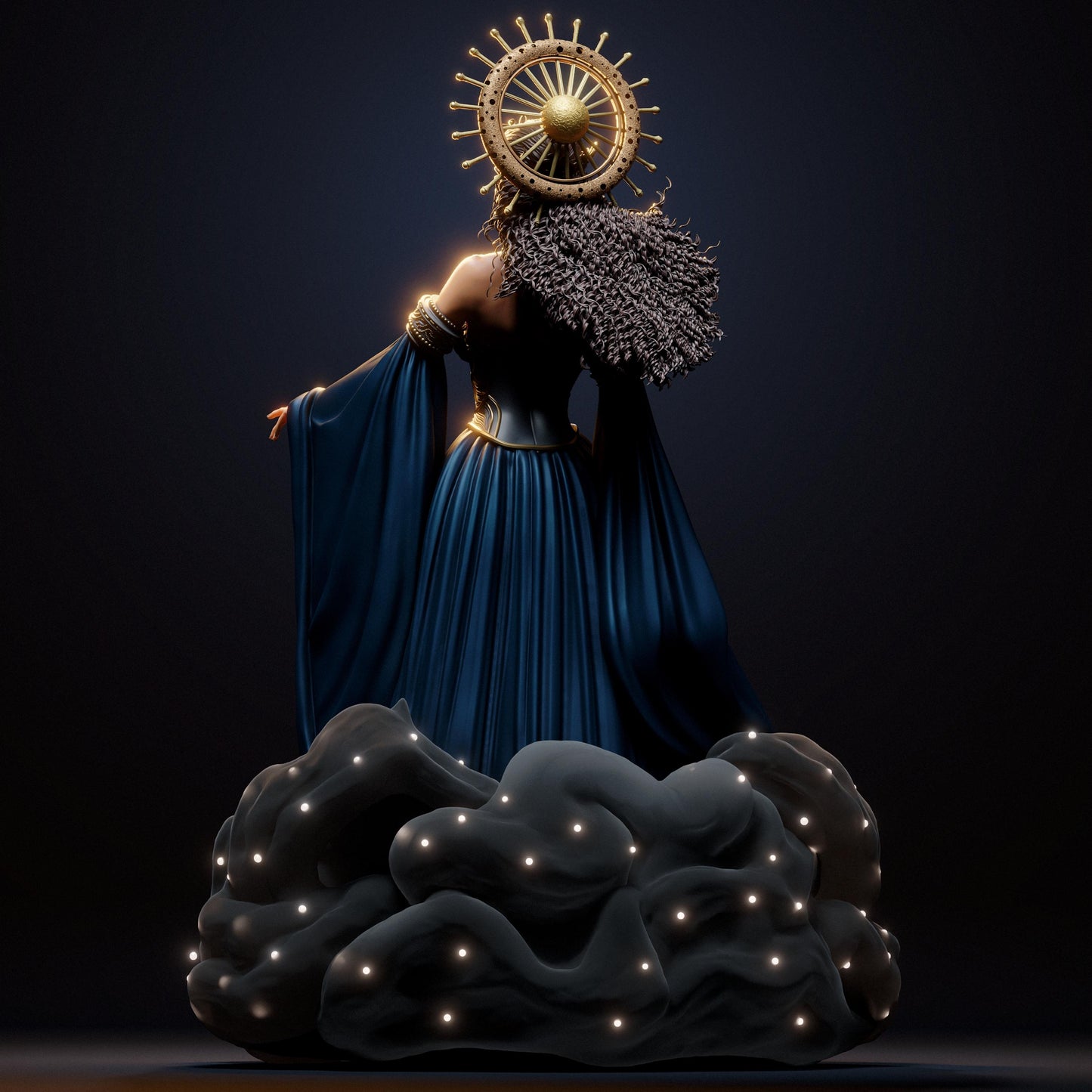 NYX Goddess of the Night Figure: 12K Resin 3D Print, Fan Art GK Kit