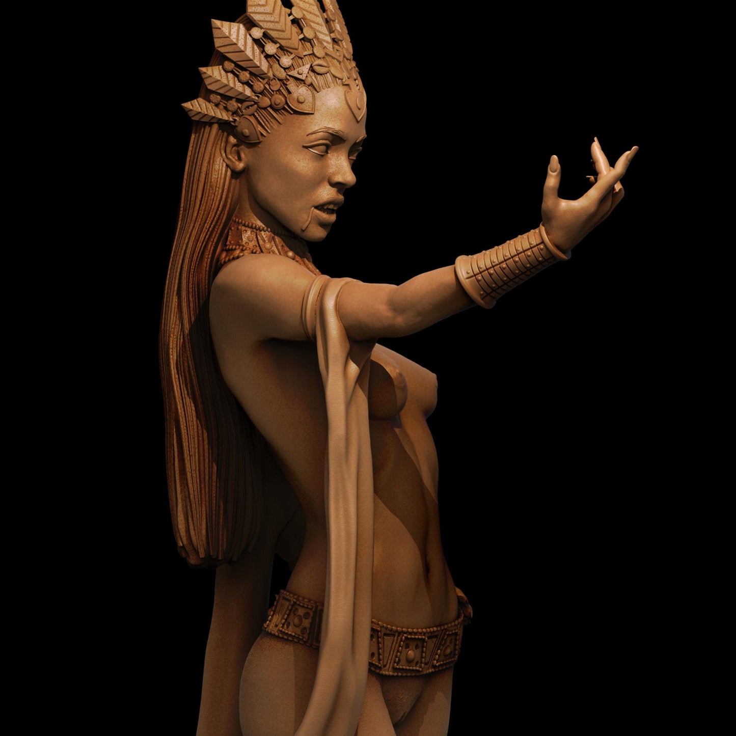 Blood Empress 12K Resin Figure: NSFW Vampire Queen Model - Unpainted / Painted