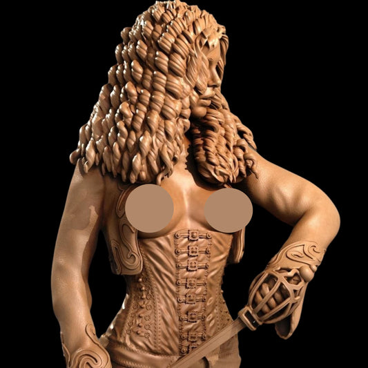 Crimson Valkyrie 12K Resin Figure: NSFW Fantasy Model - Unpainted / Painted