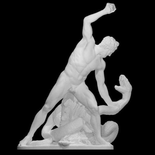 Hercules Fighting Achelous Statue | Greek Myth by Bosio | The Louvre | 12k Resin or Marble composite PLA