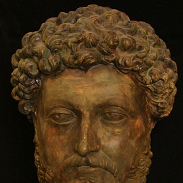 Marcus Aurelius Bust | Stoic Philosopher King | Roman Emperor Statue | 12k Resin or Marble composite