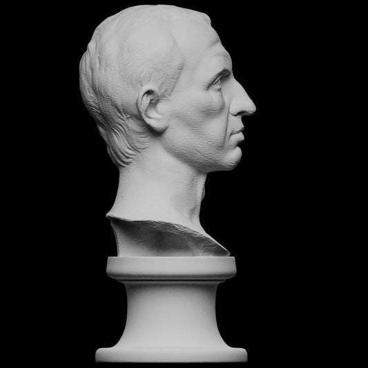 Julius Caesar Bust | Roman Dictator Statue | Ancient Rome Decor | 12k Resin or Marble composite