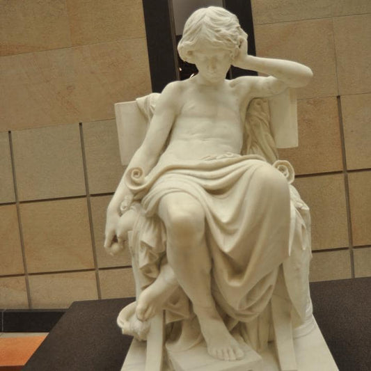 The Youth of Aristotle Bust | Young Philosopher Statue | Plato's Academy | 12k Resin or Marble composite PLA