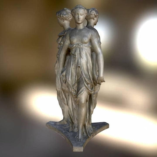 The Three Graces by Thorvaldsen | Copenhagen Museum Replica | Neoclassical Art | 12k Resin or Marble composite PLA