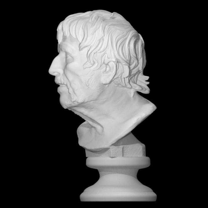 Pseudo-Seneca Bust | Portrait of Hesiod | Roman Bronze Replica | 12k Resin or Marble composite PLA