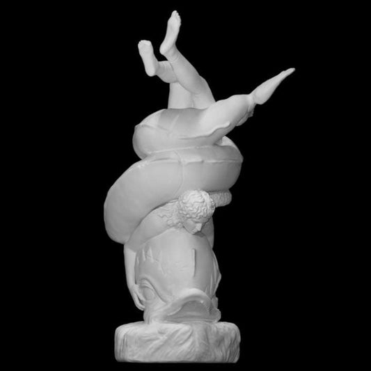 Eros with a Dolphin Statue | Cupid and Dolphin | Roman Mythology Art | 12k Resin or Marble composite PLA