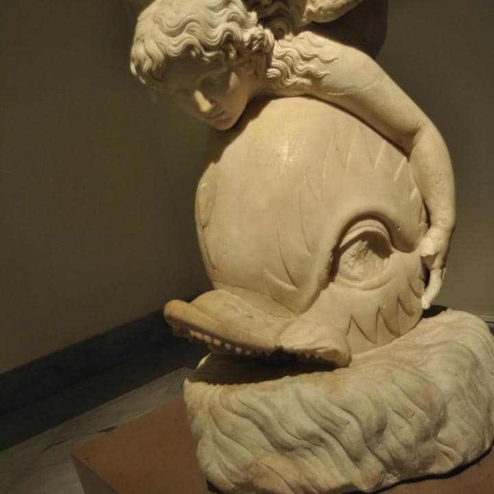 Eros with a Dolphin Statue | Cupid and Dolphin | Roman Mythology Art | 12k Resin or Marble composite PLA