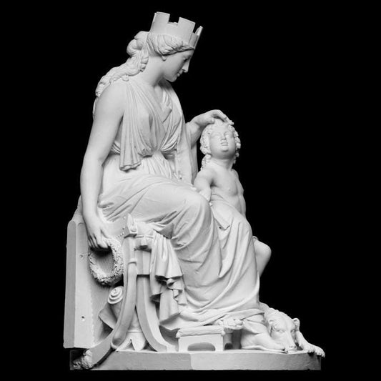 Hibernia and Brian Boru Statue | Irish Mythology & History | Celtic Art | 12k Resin or Marble composite PLA
