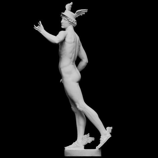 Flying Mercury Statue by Giambologna | Messenger of the Gods | Renaissance Art | 12k Resin or Marble composite PLA