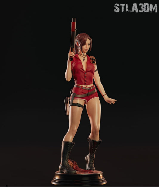 Claire Redfield Figure | 12K High-Detail | Hand-Painted or Unpainted | Multiple Sizes