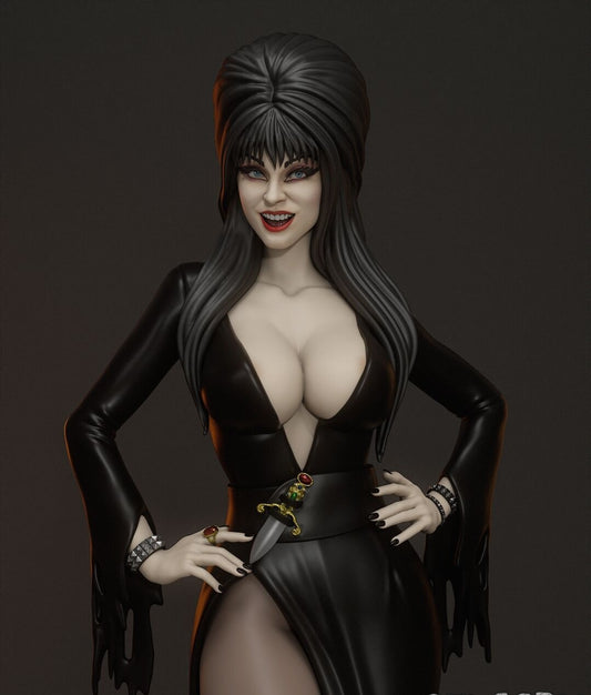 Elvira Figure | 12K Detailed 3D Print | Hand-Painted or Unpainted Options