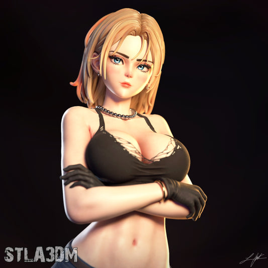 Android 18 Resin Figure Handmade Hand Painted Collectible 1/4 1/6 Scale 16K 3D Print