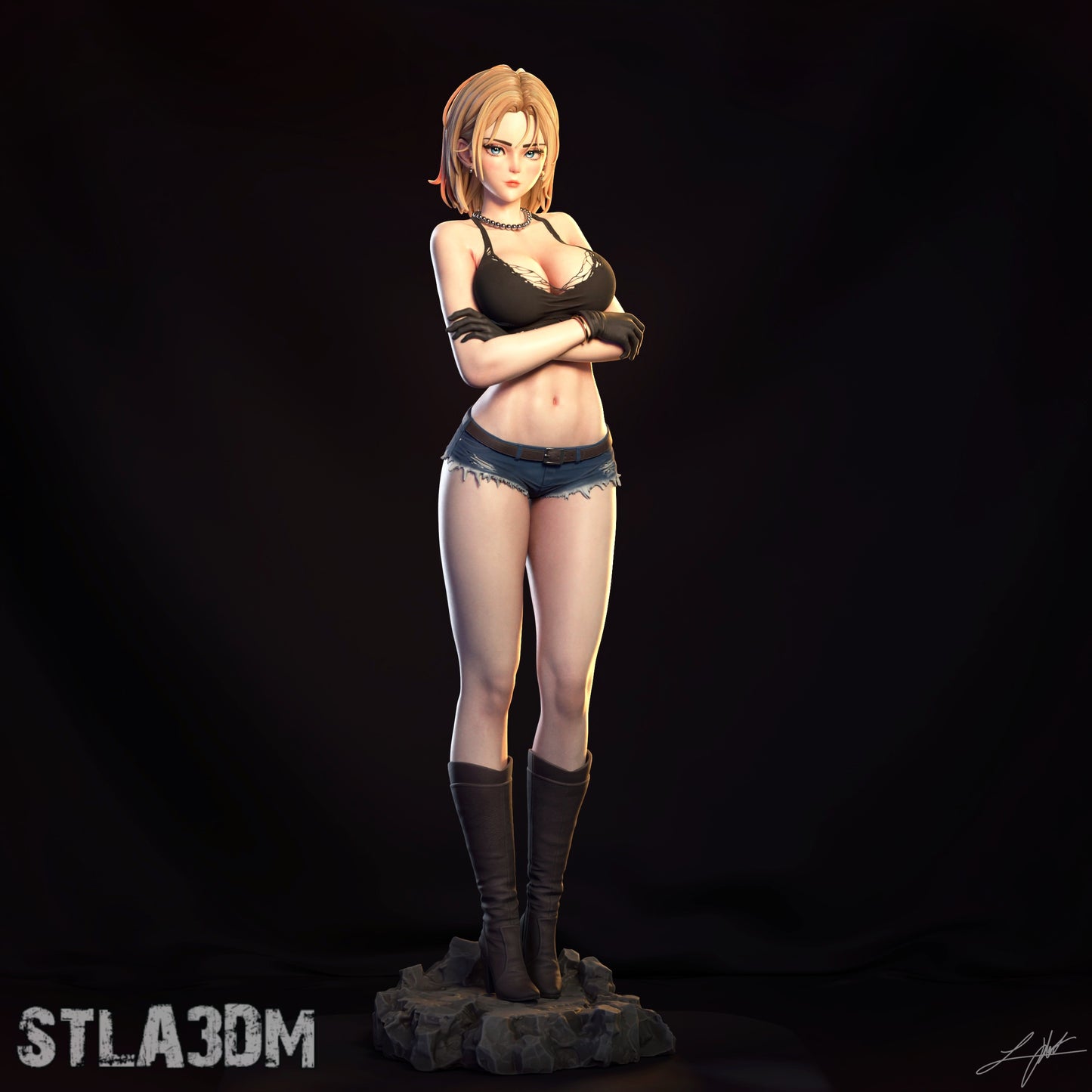 Android 18 Resin Figure Handmade Hand Painted Collectible 1/4 1/6 Scale 16K 3D Print