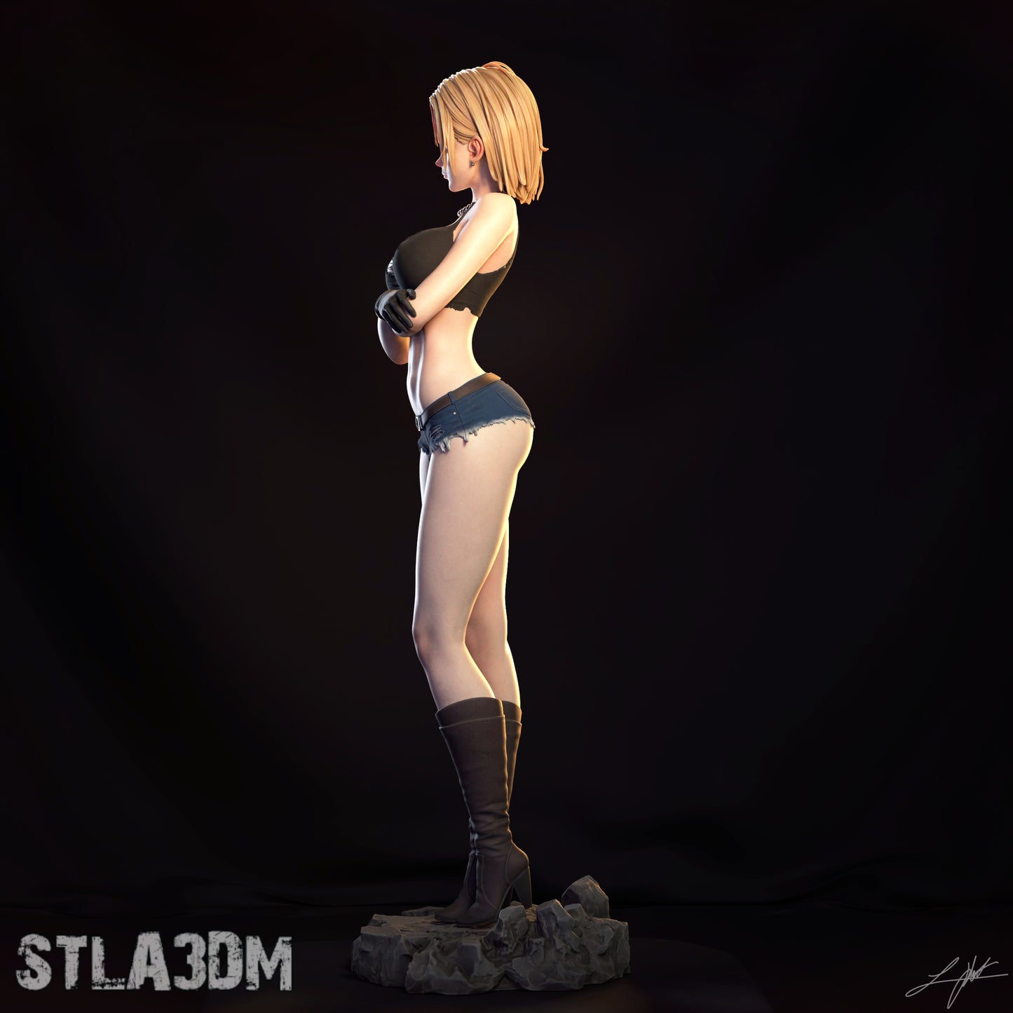 Android 18 Resin Figure Handmade Hand Painted Collectible 1/4 1/6 Scale 16K 3D Print