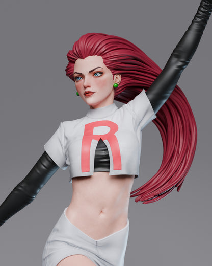 Pokemon Jessie 1/6 Scale Figure | 12K Ultra Detail Resin Print | Hand-Painted Collectible Model | OTTO FiGURE