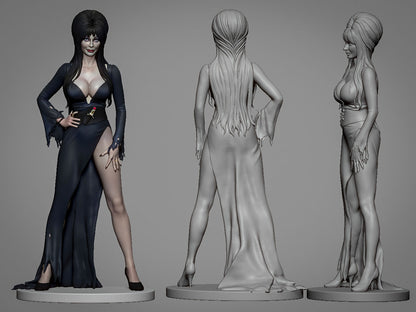 Elvira 12K Resin Figur - Maßstab 1/6, handbemalt Nsfw oder Sfw
