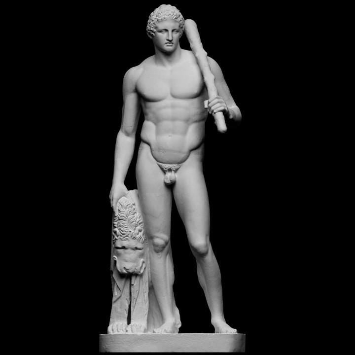 The Lansdowne Hercules – 12K Premium Resin Sculpture Inspired by the Roman Copy of the Greek Hero Heracles in Classical Art