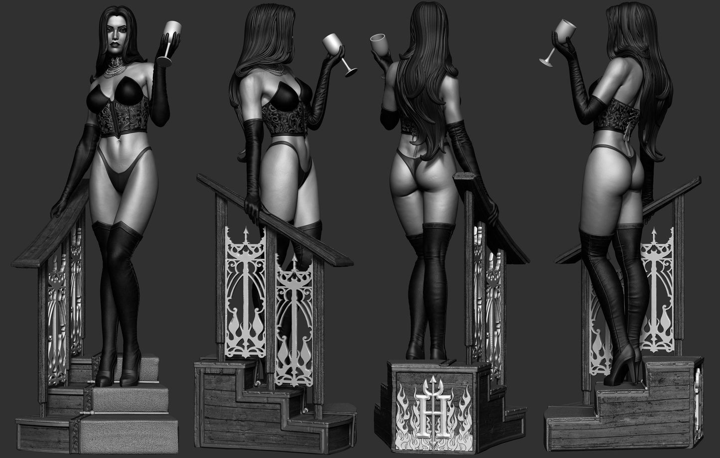 Selene Gallio Resin Figure Handmade Hand Painted Collectible 1/4 1/6 Scale 16K