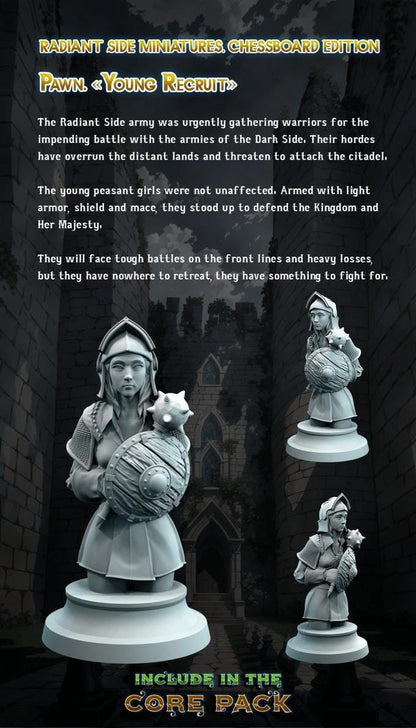 12K Resin Chess Pieces: Unpainted DIY Set