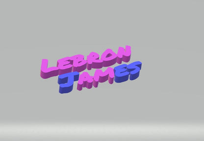 Personalized 3D Name Design STL File: Custom Font (Digital Download)