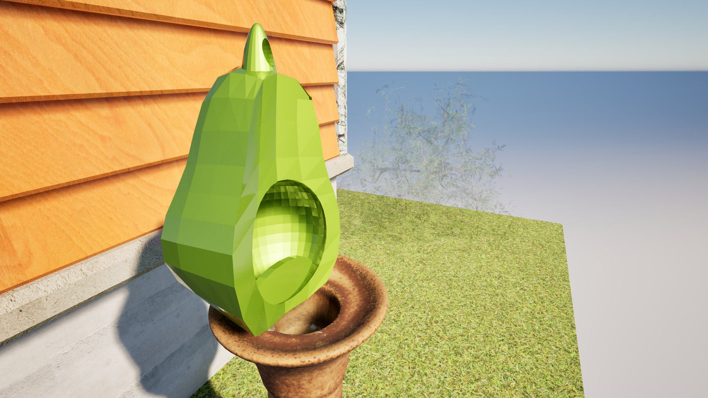 Avocado Bird Feeder Stl File, For Our Animal Friends, Buy Print Paint Use