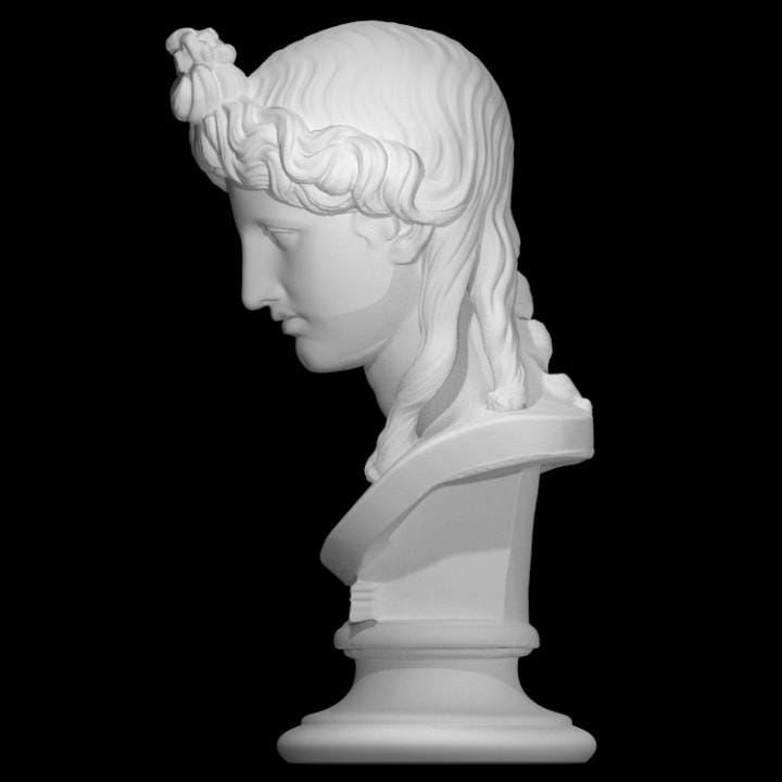 12K Resin Sculpture: Greek Apollo or Woman Head - Ancient Art Inspired