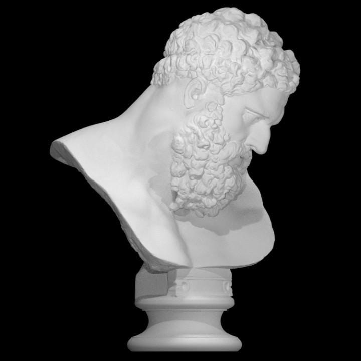 Bust of the Farnese Hercules – 12K Premium Resin Sculpture Inspired by Ancient Roman Masterpiece of Strength, Power, and Classical Heroism