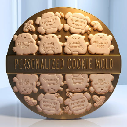 Personalized Cookie Mold Design: Custom 3D Printer STL File